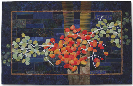 Image - Ripening quilt, with red and gree berries