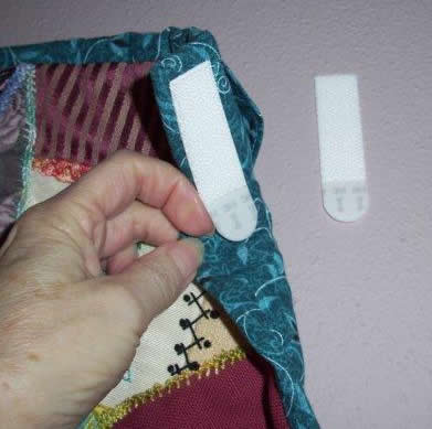 Quilt Hanging Tip: Using 3M Command Strips, by Shirley Wooten