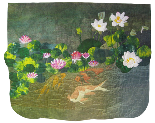 Image - water lilies and fish