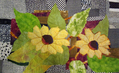 Made in a class with Ellen Lindner.  AdventureQuilter.com