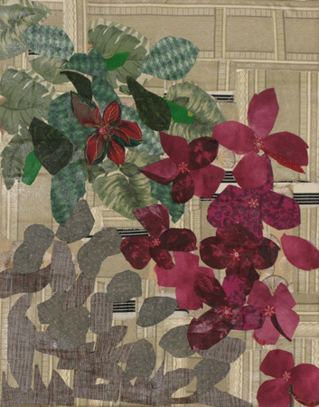 Image - pink flowring vine with shadows