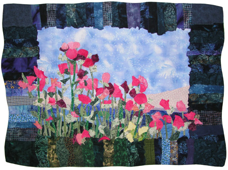 Image - pink flowers at the seaside