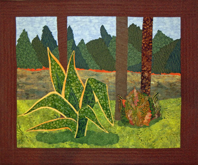 Made in Ellen Lindner's "Design Your Own Nature Quilt" class.  AdventureQuilter.com