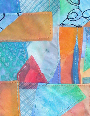 Image - detail orange and blue abstract