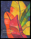 Croton Leaves 3, thumbnail, an art quilt made by Ellen Lindner, AdventureQuilter.com