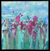 Garden of Restfulness, a glued fabric collage by Ellen Lindner, AdventureQuilter.com