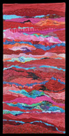 Red Strata, an art quilt by Ellen Lindner, AdventureQuilter.com